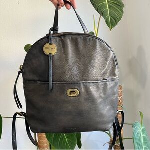 Margot Camille Turnlock Leather Backpack